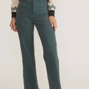 High-Rise Straight Leg Marine Layer bridget Women’s pants - Teal